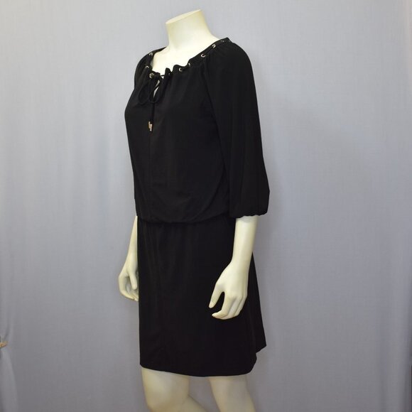 WHITE HOUSE BLACK MARKET 3/4 SLEEVE GROMMET BLOUSO - Picture 4 of 11